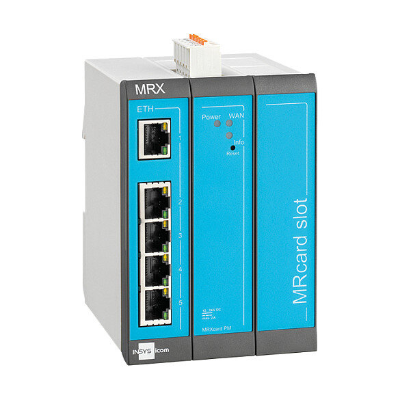icom MRX MRX3 LAN - Router 5-Port-Switch, VPN, 5x Ethernet 10/100BT, 2xdig