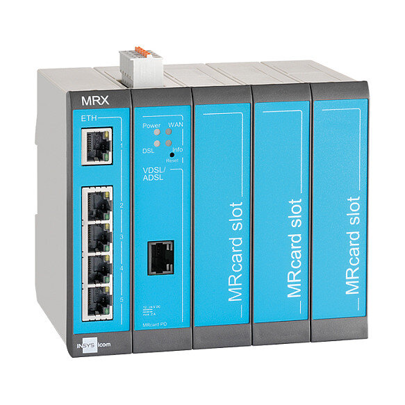 icom MRX MRX5 DSL - Annex-B - Router, DSL-Modem 5-Port-Switch, VPN, Ethernet