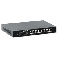 INTELLINET 8-Port 2,5G Ethernet PoE+ Switch 8x 10/100/1000/2500 Mbit/s PSE PoE+ Ports 100W PoE-Leistungsbudget optionale Wandmontage