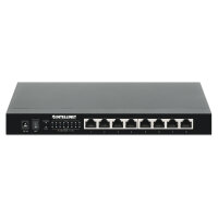 INTELLINET 8-Port 2,5G Ethernet PoE+ Switch 8x 10/100/1000/2500 Mbit/s PSE PoE+ Ports 100W PoE-Leistungsbudget optionale Wandmontage