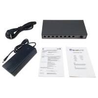 LevelOne PoE+Switch 8xGE PoE/1x10GSFP+ 120W unmanged Plastik