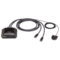 ATEN 2-Port 4K DisplayPort USB-C Kabel KVM Switch