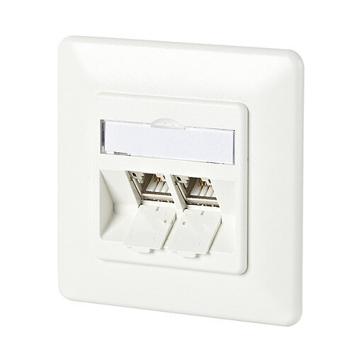 METZ CONNECT C6Amodul 2 Port 180 M UP-Dose reinweiss RAL9010