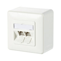 METZ CONNECT C6Amodul 2 Port 180 AP-Dose reinweiss RAL9010