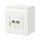 METZ CONNECT C6Amodul 2 Port 180 AP-Dose reinweiss RAL9010
