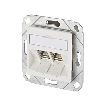 Anschlussdose C6Amodul 2 Port 270 UPk reinweiss