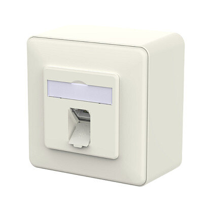METZ CONNECT Anschlussdose E-DAT C6A LSA++ 1 Port AP reinwei