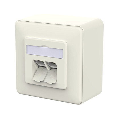 METZ CONNECT Anschlussdose E-DAT C6A IDC 2 Port AP reinwei