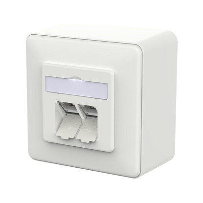 METZ CONNECT Anschlussdose E-DAT C6A LSA++ 2 Port AP verkehrswei