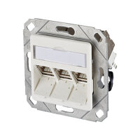 METZ CONNECT Anschlussdose ISO/IEC Cat.6A Modul 3 Port...