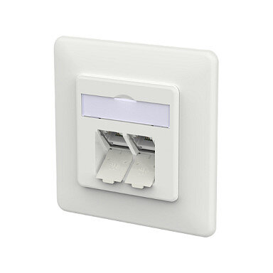 METZ CONNECT Anschlussdose E-DAT C6A LSA++ 2 Port UP verkehrswei