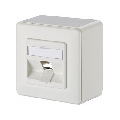 METZ CONNECT Keystone Anschlussdose AP 1 Port unbestuckt reinweiss