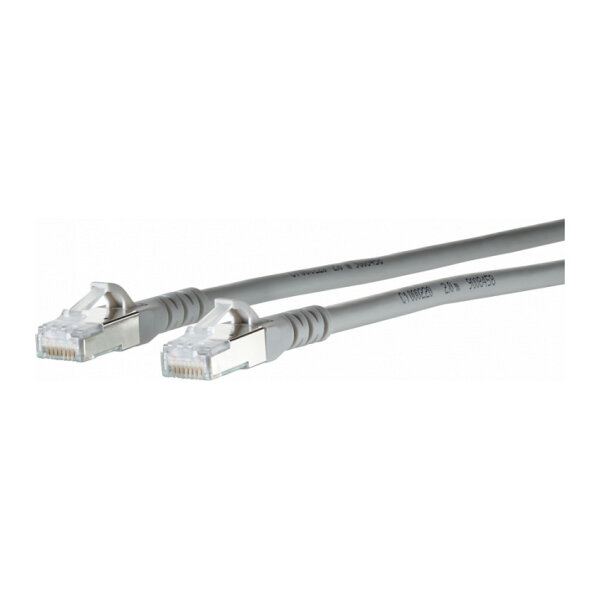 METZ CONNECT Patchkabel Cat.6A AWG 26 grau 0.2m