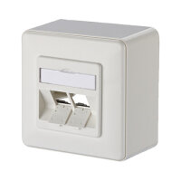 METZ CONNECT Keystone Anschlussdose AP 2 Port unbestuckt...