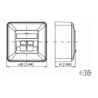 METZ CONNECT Anschlussdose Cat.6 E-DAT C6 8/8(8) AP reinwei