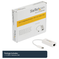 StarTech US1GC30W USB 3.0 Type C to Gigabit Ethernet Adapter White