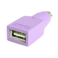 StarTech USB auf PS/2 Tastatur Adapter - Keyboard Adapter PS/2 6 pin Mini-DIN Stecker zu USB A 4 pin Buchse - Ersatzadap