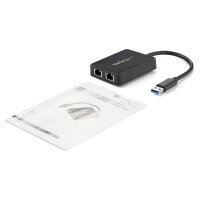 StarTech USB32000SPT USB 3.0 to Dual Gigabit LAN adapter with USB port