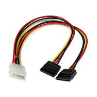 StarTech 12in LP4 to 2x SATA Power Y Cable Adapter