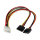 StarTech 12in LP4 to 2x SATA Power Y Cable Adapter