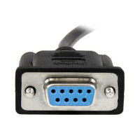 StarTech 2m Black DB9 RS232 Serial Null Modem Cable F/F