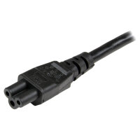 StarTech 1m 3 Prong Laptop Power Cord Schuko CEE7 to C5 Clover Leaf Power Cable Lead