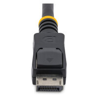 StarTech 0.5m Short DisplayPort 1.2 Cable with Latches M/M DisplayPort 4k