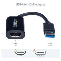 StarTech Slim USB 3.0 to HDMI External Video Card Multi Monitor Adapter 1920x1200 / 1080p