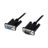 StarTech 2m Black DB9 RS232 Serial Null Modem Cable F/M