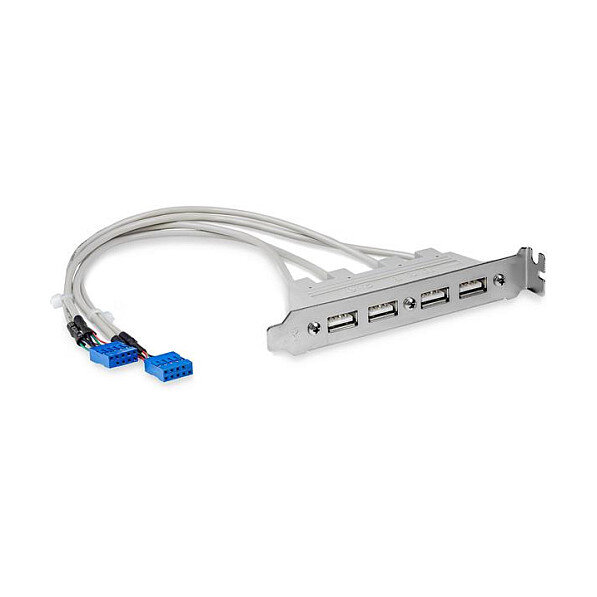 StarTech 4 Port USB A Female Slot Plate Adapter