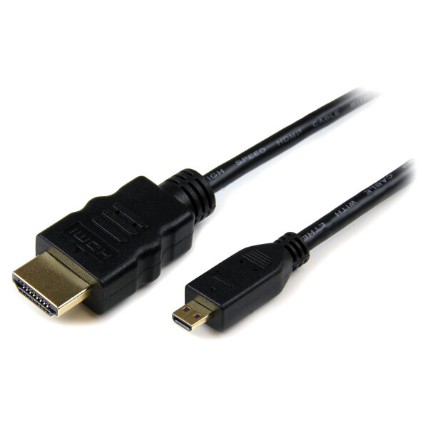 StarTech 0.5m High Speed HDMI Cable with Ethernet - HDMI to HDMI Micro - M/M