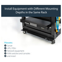 StarTech Rail Depth Adapter Kit for Server Racks - 1U