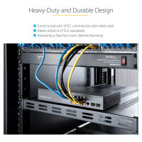 StarTech 1 HE verstellbarer Schwerlast Fachboden fr Server Rack/ Schrank bis 113 Kg - Fachboden Serverschrank 1HE belftet