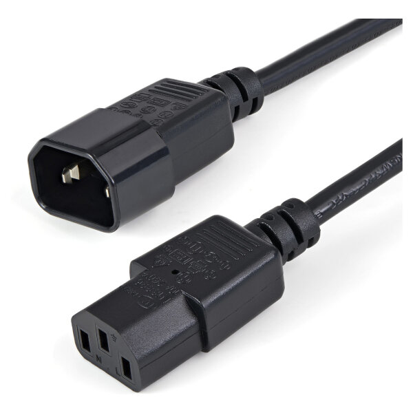 StarTech 1m Standard Computer Power Cord Extension - C14 to C13