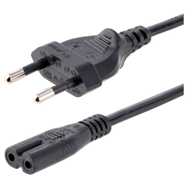 StarTech 1m Standard Laptop Power Cord - EU to C7 Power Cable Lead