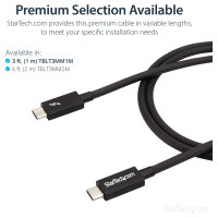 StarTech 1m Thunderbolt 3 20Gbps USB-C Cable - Thunderbolt USB and DisplayPort Compatible