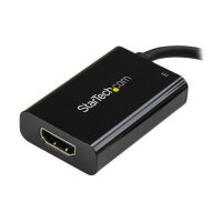 StarTech USB-C auf HDMI Adapter mit USB Stromversorgung - USB Typ C zu HDMI Konverter fur Computer mit USB C - 4K 60Hz