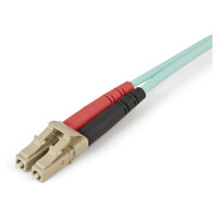 StarTech Aqua OM4 Duplex Multimode Fiber 2m / 6 ft 100 Gb...