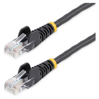 StarTech 5m Black Cat5e Snagless RJ45 UTP Patch Cable - 5 m Patch Cord - Ethernet Patch Cable - RJ45 Male to Male Cat 5e Cab