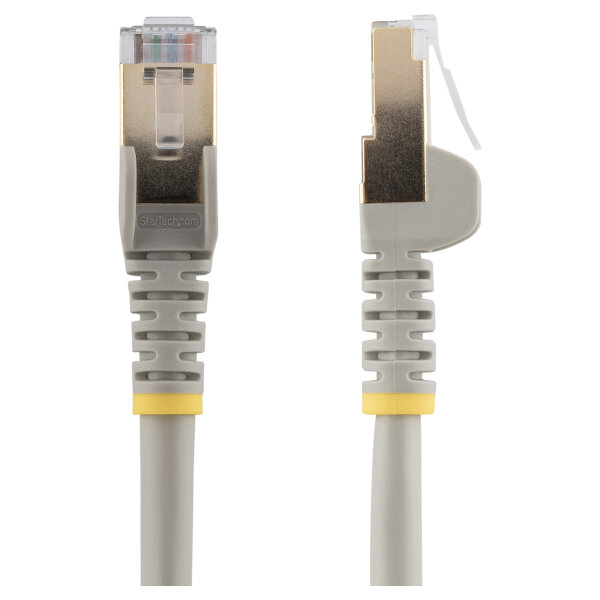 StarTech CAT6a Ethernet Cable - 2m - Gray Network Cable - Snagless RJ45 Cable - Ethernet Cord - 2 m / 6 ft