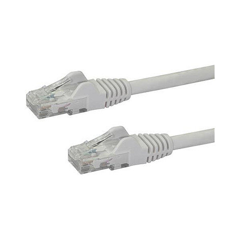 StarTech 0.5m White Cat6 Patch Cable with Snagless RJ45 Connectors - Short Ethernet Cable - 0.5 m Cat 6 UTP Cable