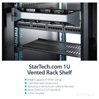 StarTech 1U Server Rack Shelf Universal Vented Rack Mount Cantilever Tray for 19inch Network Equipment Rack