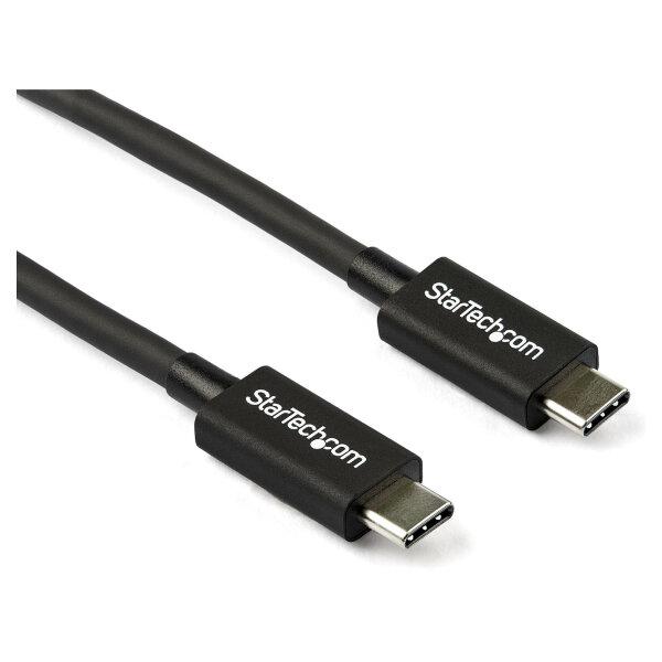 StarTech 0.8m/2.7ft Thunderbolt 3 to Thunderbolt 3 Cable - 40Gbps - Certified TB3 - USB C Compatible Active 100W PD TBLT34MM80CM