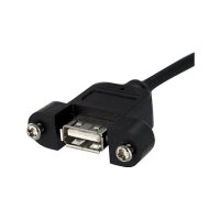 StarTech 1ft Panel Mount USB Cable - USB A to Motherboard Header Cable F/F