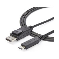 StarTech 5.9 ft 1.8m - USB-C to DisplayPort Adapter Cable - 8K 30Hz - HBR3 - USB-C Adapter - Thunderbolt 3 Compatible