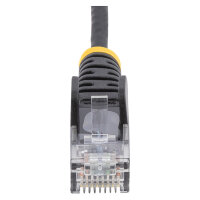 StarTech 2 m CAT6 Cable - Slim CAT6 Patch Cord - Black - Snagless RJ45 Connectors - Gigabit Ethernet Cable - 28 AWG