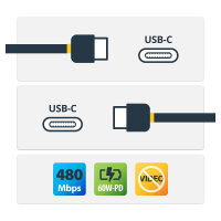 StarTech 1 m USB-C Ladekabel Mit Winkelstecker und 60W PD - Robust - USB-Kabel - 24 pin USB-C (M)