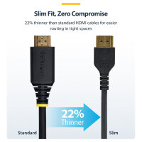 StarTech RHDMM1MP HDMI Kabel (1m, HDMI 2.0, 4k 60Hz, premium High Speed HDMI Kabel mit Ethernet, für Monitore oder TVs)