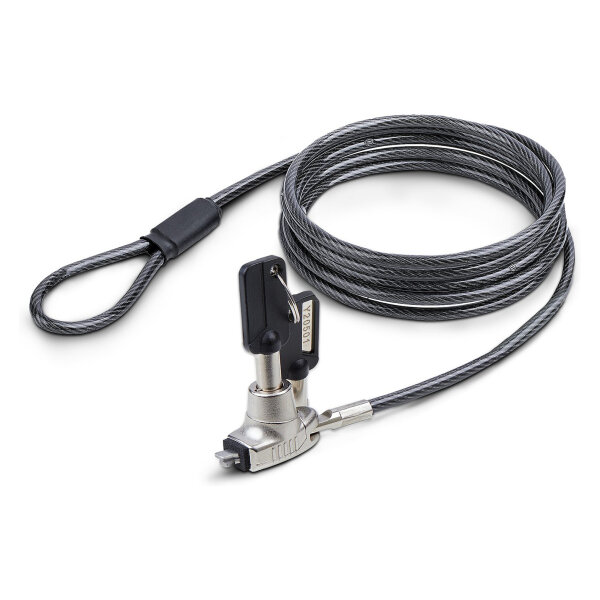 StarTech Slim Lock Noble Wedge Slot Compatible, 6.6ft Locking Cable - Sicherheitskabelschloss - Diebstahlschutz - 2 m - TAA-konform