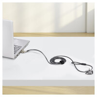 StarTech Slim Lock Noble Wedge Slot Compatible, 6.6ft Locking Cable - Sicherheitskabelschloss - Diebstahlschutz - 2 m - TAA-konform